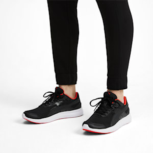 Escaper Pro Unisex Sneakers, Black-Black-Cherry Tomato