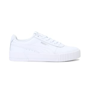 Carina Leather SoftFoam Women's Sneakers, Puma White-Puma White-Puma Silver, extralarge-IND