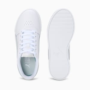 Carina Leather SoftFoam Women's Sneakers, PUMA White-Feather Gray, extralarge-IND