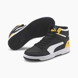 Tenis Adolescentes Rebound Lay-Up, Puma Black-Puma White-Dandelion, extralarge