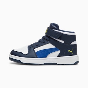 PUMA Rebound LayUp Little Kids' Shoes, Cobalt Glaze-PUMA White-Club Navy, extralarge