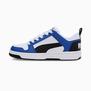 PUMA Rebound LayUp Lo Sneakers JR, PUMA White-PUMA Black-Royal Sapphire, extralarge-IND