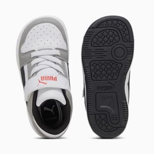 PUMA Rebound LayUp Lo Toddler Shoes, PUMA White-PUMA Black-Concrete Gray-For All Time Red, extralarge