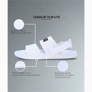 Leadcat YLM Lite Unisex Sandals, Puma White-Puma Black