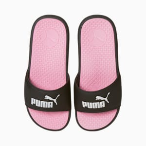 Cool Cat Women’s Slides, Puma Black-Puma White-Pale Pink