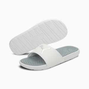 Cool Cat Women's Slides, Puma White-High Rise-Puma Silver