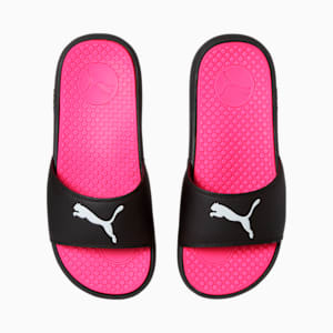 Puma slides black and pink