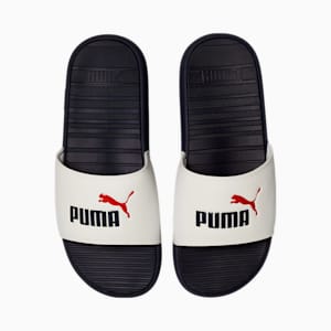 Cool Cat Men's Slides, Puma White-High Risk Red-Peacoat