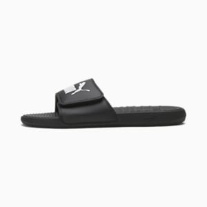 Black and rose gold puma slides clearance