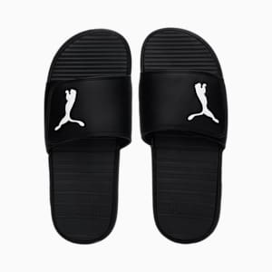 Cool Cat Sport Men's Slides, Puma Black-Puma White, extralarge-IND