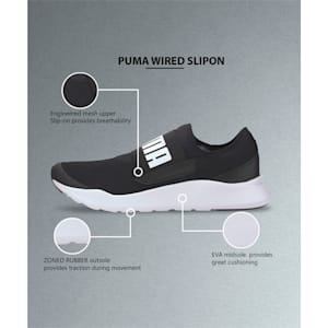Wired Slip On Unisex Shoes, Puma Black-Puma White