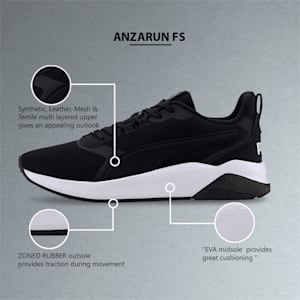 Anzarun Fs Unisex Sneakers, Puma Black-Puma White, extralarge-IND
