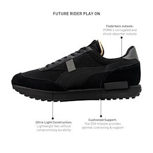 Future Rider Play On Unisex Sneakers, Puma Black-Puma Black, extralarge-IND