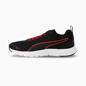 Puma black and white leather shoes sales