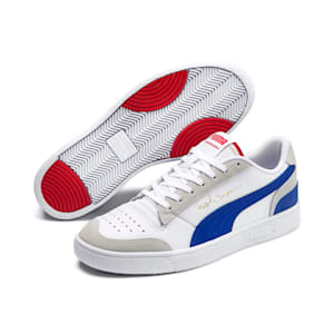 Ralph Sampson Lo Vintage Sneakers, Puma White-Dazzling Blue-High Risk Red
