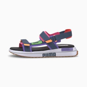 Future Rider Game On Sandals, Luminous Purple-Dark Denim-Puma White
