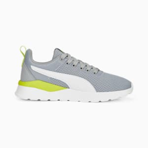 Anzarun Lite Kid's Sneakers, Cool Mid Gray-PUMA White-Lime Smash