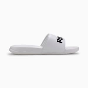 Popcat 20 Unisex Slides, Puma White-Puma Black, extralarge-IND