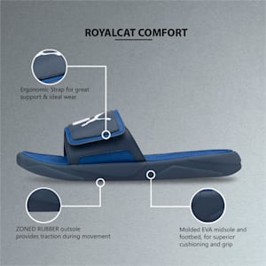 Royalcat Comfort Unisex Slides, Dark Denim-Palace Blue-Puma White, extralarge-IND