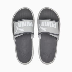 Royalcat Comfort Unisex Slides, Steel Gray-Puma White