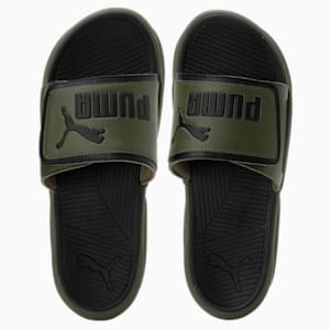 Royalcat Comfort Unisex Slides, Green Moss-PUMA Black