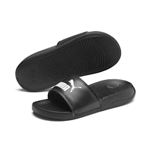 Popcat 20 Little Kids' Slides, Puma Black-Puma White, extralarge