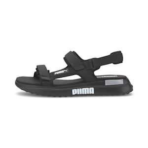 Future Rider Unisex Sandals, Puma Black-Puma White, extralarge-IND