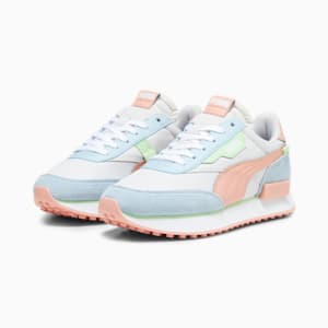 Future Rider Play On Youth Sneakers, Feather Gray-Poppy Pink, extralarge-IND