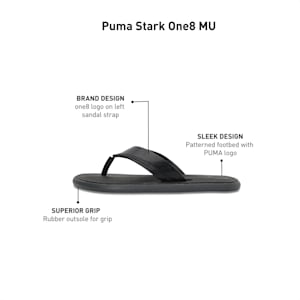 PUMA x one8 Virat Kohli Stark MU Men's Sandals, Puma Black-Puma Team Gold-Dark Shadow