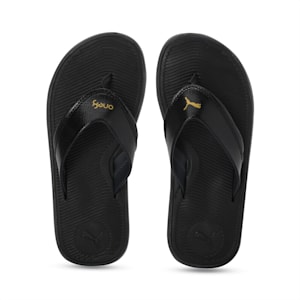 PUMA x one8 Virat Kohli Stark MU Men's Flip Flops, Puma Black-Puma Team Gold-Dark Shadow