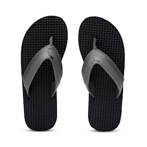 Shiatsu Men's Slippers, Charcoal Gray-Puma Black, extralarge-IND