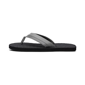 Shiatsu Men's Flip-Flops, Charcoal Gray-Puma Black, extralarge-IND