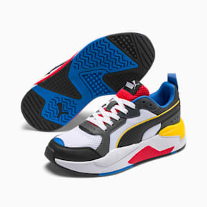 X-Ray Kid's Shoes, Puma White-Puma Black-Dark Shadow-Dandelion-High Risk Red