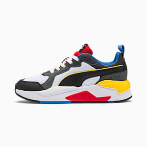 X-Ray Kid's Shoes, Puma White-Puma Black-Dark Shadow-Dandelion-High Risk Red