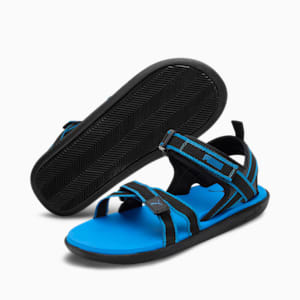 Pebble MU Sandals, Puma Black-Mykonos Blue