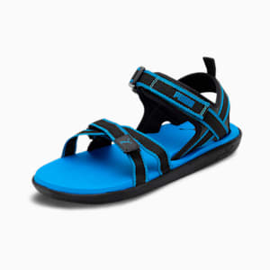Pebble MU Sandals, Puma Black-Mykonos Blue