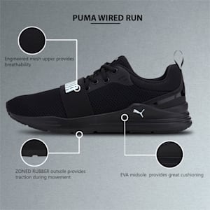 Wired Run Unisex Sneakers, Puma Black-Puma White, extralarge-IND