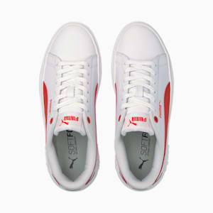 Zapatos deportivos PUMA Smash Platform v2 para mujer, Puma White-Poppy Red