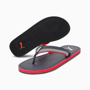 Tsukisho Men's Flip Flops, Peacoat-High Risk Red-Puma White