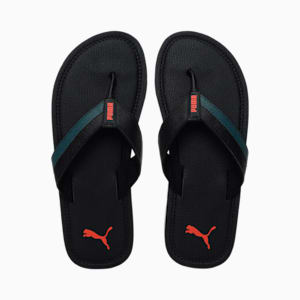 Tsukisho Men's Flip Flops, Puma Black-Mineral Blue-Cherry Tomato