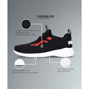 Corode Men's Sneakers, Puma Black-High Risk Red