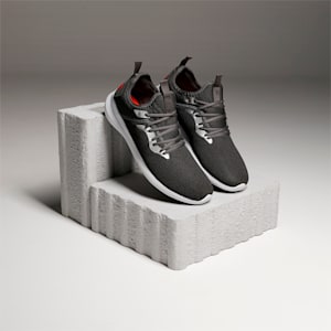 Corode Men's Sneakers, Dark Shadow-Silver-High Risk Red