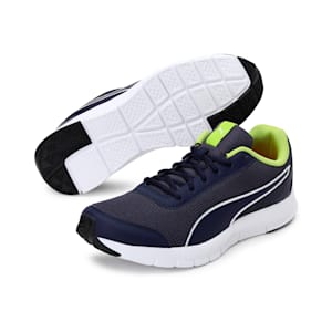 Bent Men's Running Shoes, Peacoat-Puma White-Limepunch