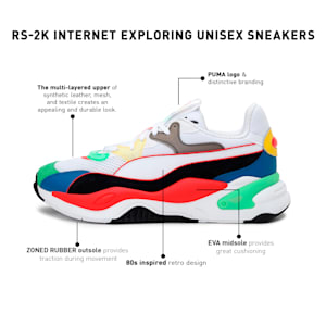RS-2K Internet Exploring Unisex Sneakers, Poppy Red-Puma White-Puma Black