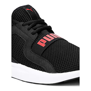 Troy MU Running Shoes, Puma Black-High Risk Red-Puma White
