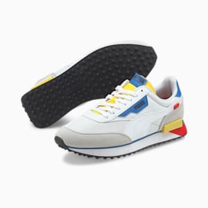 Future Rider Neon Play Unisex Sneakers, Puma White-Maize, extralarge-IND