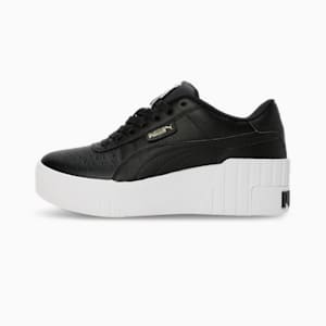 Cali Wedge Women's Sneakers, Puma Black-Puma White, extralarge-IND