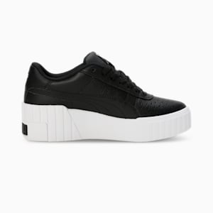 Cali Wedge Women's Sneakers, Puma Black-Puma White, extralarge-IND