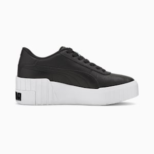 Cali Wedge Women's Sneakers, Puma Black-Puma White, extralarge