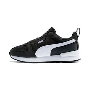 Puma St Runner V3 Leather Sneakers Big Kids, Black/White, 5.5
